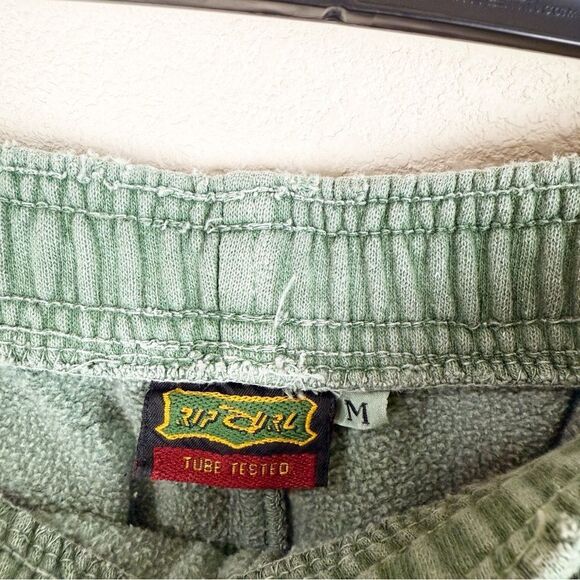 Vintage 90s Rip Curl Surfing Surfer Green Logo Sweats Medium - Picture 6 of 8